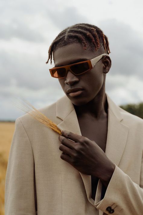 Photo by @cottonbro Beige Suit, Beige Suits, Brown Suits, Model Outfits, Pilot Sunglasses, Military Men, Men Model, Eyewear Fashion, Eyewear Accessories