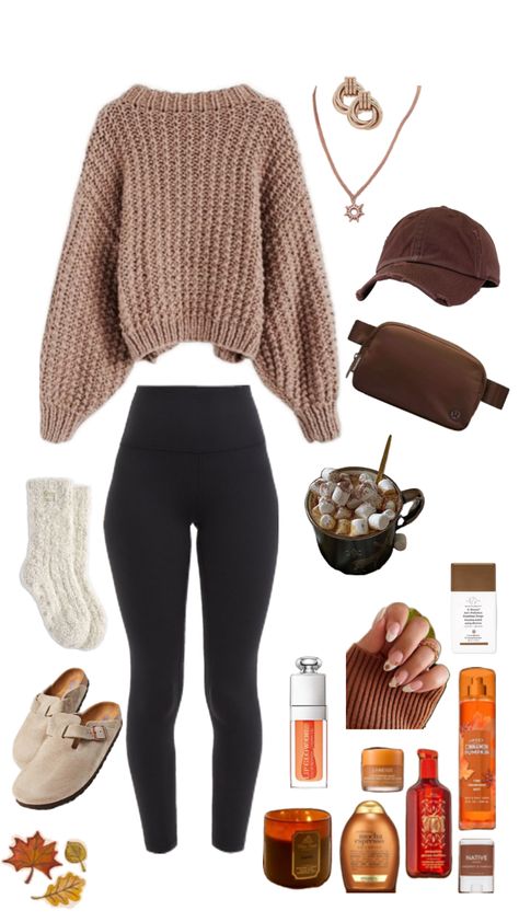 Fall Outfit Inspo | Lululemon Belt Bag | Boston Birkenstock Clog Taupe | Fuzzy Socks | Fall aesthetic | Fall Essentials | Pumpkin Scent | Fall Nails | Hot chocolate Boston Clogs Outfit, Boston Birkenstock, Boston Outfits, Lululemon Belt Bag, Birkenstock Clog, Preppy Fall Outfits, Clogs Outfit, Pumpkin Scent, Casual Preppy Outfits