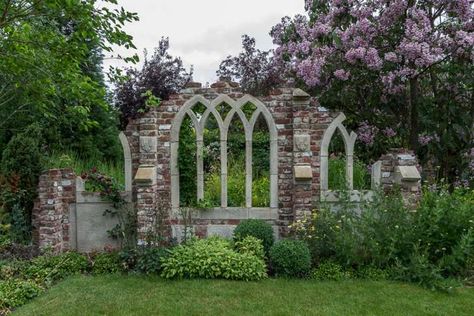 Gothic Ruins, Garden Follies, Garden Folly, Manor Garden, Victorian Gardens, Gothic Garden, Planting Ideas, Pergola Attached To House, Garden Sculptures