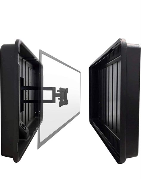 Storm Shell Outdoor TV Hard Cover Weatherproof Protection for Television - Mounts Rig... Weatherproof Tv Enclosure, Outdoor Tv Enclosure, Outdoor Tv Cabinet, Tv Enclosure, Outdoor Tv Covers, Tv Wall Mount Bracket, Build A Frame, Tv Covers, Tv Mounts