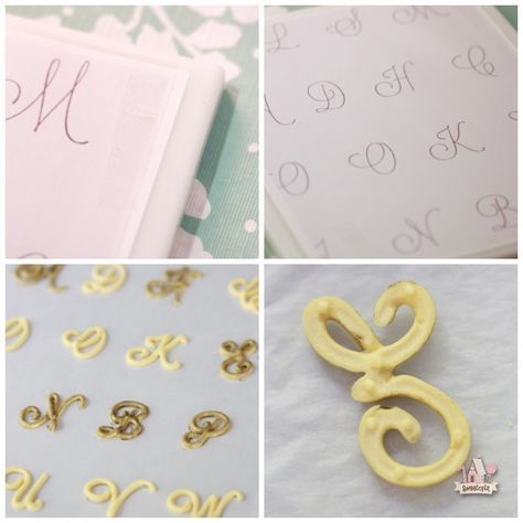 monogram royal icing transfer how to  sweetopia Royal Icing Templates, Decorating Business, Cookies Royal Icing, Icing Transfers, Monogram Cookies, Cookies With Royal Icing, Royal Icing Flowers, Icing Techniques, Royal Icing Transfers