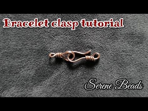 (406) Wire wrapped clasp | Bracelet clasp tutorial | How to make bracelet clasp - YouTube Make Bracelet, Wire Clasp, Wire Wrapping Tutorial, Wire Jewelry Tutorial, Wire Wrapped Bracelet, Clasp Bracelet, Wire Work Jewelry, Work Jewelry, Tutorial Diy