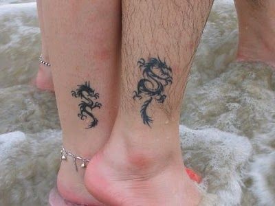 Tiny-dragon-tattoo Tattoos Of Dragons, Meaningful Friendship Tattoos, Mother And Son Tattoo Ideas, Matching Couples Tattoos, Tattoo For Couples, Dragon Couple, Son Tattoo Ideas, Cute Best Friend Tattoos, Tattoos Couples