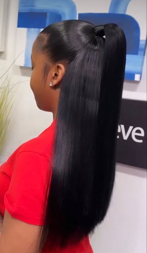 Half Up Half Down Sew In Straight, Bundle Hairstyles, Hairstyles Weave, Sleek Ponytail Hairstyles, Straight Weave Hairstyles, Black Ponytail Hairstyles, Quick Weave Hairstyles, Braided Cornrow Hairstyles, Pretty Braided Hairstyles