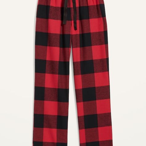 Old Navy New With Tags In Bag Red/Black Printed Women's Flannel Pajama Pants Soft, 100% Cotton-Flannel. Easy Pull On Style. Elasticized Mid-Rise Waistband, With Drawstring Closure. Straight Through Hip And Thigh. Straight Leg. Machine Wash Cold, Tumble Dry Low. Made In India. Red Plaid Pajama Pants, Plaid Pj Pants, Christmas Pj Pants, Nursing Pajama Set, Womens Flannel Pajamas, Adult Onesie Pajamas, Red Pajamas, Black Pajamas, Plaid Pajama