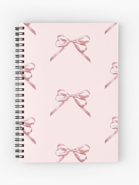 "Coquette Pink Bow" Spiral Notebook for Sale by h0tc0utureshop Coquette School Supplies, Office Tools, Bday Wishlist, Custom Stationary, Pink Notebook, Coquette Pink, Appointment Book, Line Graphs, Dream School