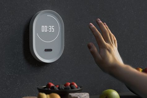 Sleek kitchen appliances that double as cleaning hacks so you can focus only on your chef dreams! | Yanko Design Airport Escalator, Futuristic Airport, Cmf Design, Dirty Hands, Kitchen Timer, Kitchen Time, Sleek Kitchen, Kitchen Timers, Smart Home Technology