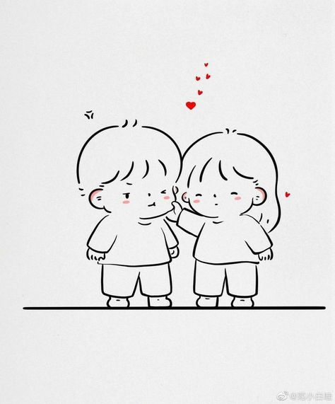 Cute Love Doodles Couples, Couple Doodle, Couples Doodles, Cute Drawings Of Love, Couple Sketch, Easy Love Drawings, Love Doodles, Drawing Quotes, Pola Sulam