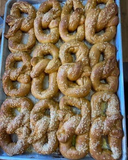 The Authenticity of a Philly pretzel with a whole grain, fresh milled boost! https://justmillit.com/authentic-philly-style-soft-pretzels/ #freshmilledflour #soft #pretzels #softpretzels #PhillySoftPretzels Milled Flour Recipes, Baked Pretzels, Fresh Milled Flour, Philly Style, Danish Dough, Grain Mill, Pretzels Recipe, Bread Appetizers, Yeast Breads