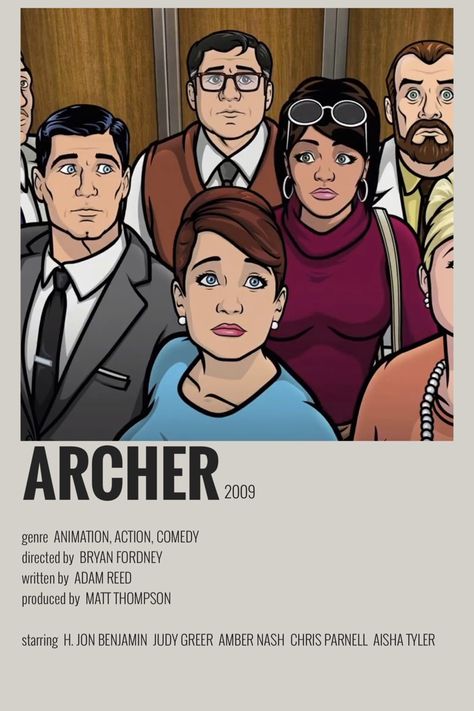 MADE BY WENDY Archer Poster Sterling Archer Aesthetic, Archer Movie, Archer Sterling, Archer Show, Archer Series, Archer Cartoon, Archer Tv Show, Archer Fx, Movie Watchlist