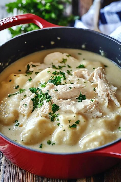 This Cracker Barrel-inspired recipe brings the essence of Southern comfort food right into your kitchen. Tender chicken, fluffy homemade dumplings, and a rich, flavorful broth create a satisfying dish that’s perfect for cozy evenings. With Best Southern Chicken And Dumplings, Easy Chicken And Dumpling Casserole, Chicken And Dumplings Pioneer Woman, Chicken And Dumplings For A Crowd, Copycat Cracker Barrel Chicken Tenders, Chicken And Dumplings Cream Of Chicken, Traditional Chicken And Dumplings, Applewood Farmhouse Restaurant Recipes, Copycat Cracker Barrel Chicken Dumplings