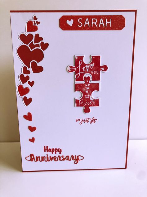 Happy Anniversary Messages, Anniversary Cards For Couple, Diy Anniversary Cards, Cardstock Cards, Clay Model, Anniversary Cards Handmade, Anniversary Cards For Husband, Diy Valentines Cards, Handcrafted Cards