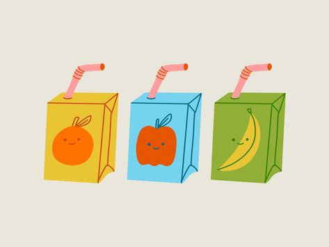 Cute Juice Box Drawing, Juice Illustration Design, Juice Box Tattoo Simple, Juice Box Sticker, Juicebox Drawing, Juice Box Art, Juice Box Aesthetic, Box Illustration Design, Juice Box Illustration