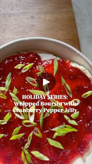 86K views · 843 reactions | HOLIDAY SERIES: Whipped Boursin with Cranberry Pepper Jelly Sauce

Don’t wait until Thanksgiving to make this insanely delicious appetizer! It is beyond! I was inspired by my gal @lex_nicoleta ’s viral Boursin dip, and decided to make a light and fluffy holiday version. My 15 minute cranberry sauce combined with pepper jelly, gives you this really fabulous festive flavor, and is perfect for any holiday hosting or parties. If you don’t want to make or don’t have cranberry sauce on hand, simply spread on pepper jelly and it’s still so good! Recipe below!

INGREDIENTS:
2 Boursin Garlic + Herb Boursin rounds, room temp
4 ounces softened cream cheese
1 tablespoon half + half
1/2 cup Cranberry sauce (my recipe below)
1/2 cup pepper jelly
Green onions to garnish
Cracke Whipped Boursin Cheese, Whipped Boursin And Pepper Jelly Dip, Boursin Dip, Cheese Gal, Cranberry Pepper Jelly, Lex Nicoleta, Pepper Jelly Dip, Boursin Recipes, Dip Dip