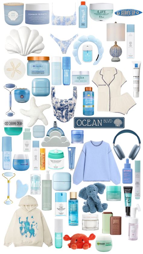 Ocean Aesthetic Clothes, Coastal Room Ideas, Coastal Room Decor, Surf Room Decor, Ocean Room Decor, Beachy Room Decor, Beach Room Decor, Preppy Bedroom, Surf Room