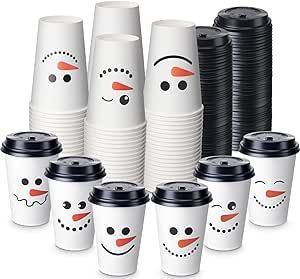 Snowman Cups, Hot Cocoa Party, Winter Wonderland Party Theme, Coffee Cups Diy, Cocoa Party, Christmas Treats For Gifts, Disposable Coffee Cups, Snowman Party, Hot Chocolate Gift