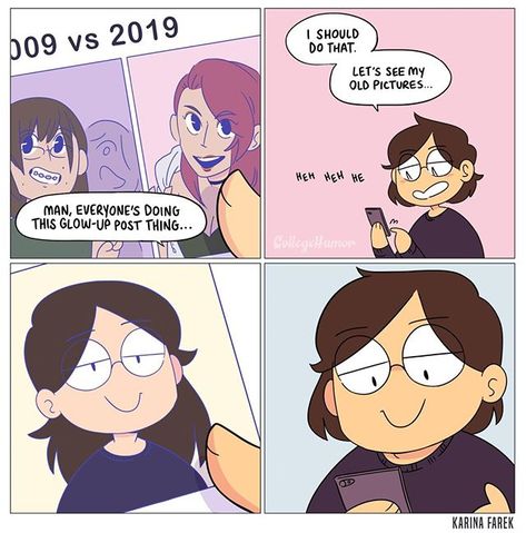 2009 v 2019 for the rest of us Karina Farek, College Humor, Happy Tree Friends, Old Pictures, Digital Illustration, Comics, Tumblr, Human, Anime