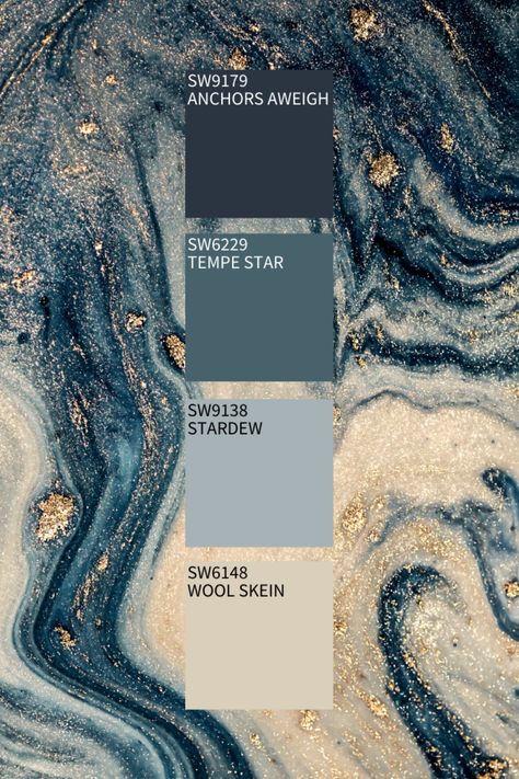 Grey And Gold Palette, Blue And Silver Color Scheme, Grey And Blue Color Scheme, Blue Green Silver Color Palette, Blue Gold Silver Color Palette, Blue Hues Colour Palettes, Silver Pallete Color, Periwinkle Color Combinations, Aqua Colour Palette