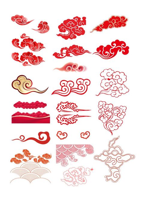 Drawings With Meaning, Cloud Tattoo, Japanese Drawings, Japan Tattoo, 카드 디자인, Japanese Tattoo Art, Japanese Patterns, Pattern Ideas, Chinese Patterns