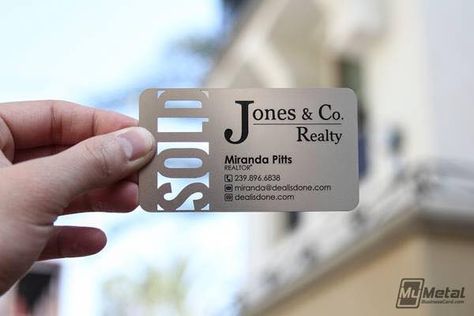 Real Estate Agent Business Cards, Realtor Business Cards, Metal Business Cards, Real Estate Career, Real Estate Business Cards, Realestate Marketing, Realtor Marketing, Real Estate Branding, Budget Planer