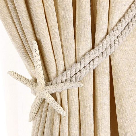 Name:Starfish Curtain Tie Rope Package Include:1 Pcs Starfish Curtain Tie Rope Size:Total Length:50cm (19.69in) Material:Starfish+Hemp Rope Color:Beige Description: 100% Brand New and high quality. Beach Wedding Table Centerpieces, Rope Curtain, Beach Wedding Tables, Natural Curtains, Curtain Decoration, Magnetic Curtain, Burlap Curtains, Curtain Tiebacks, Stella Marina