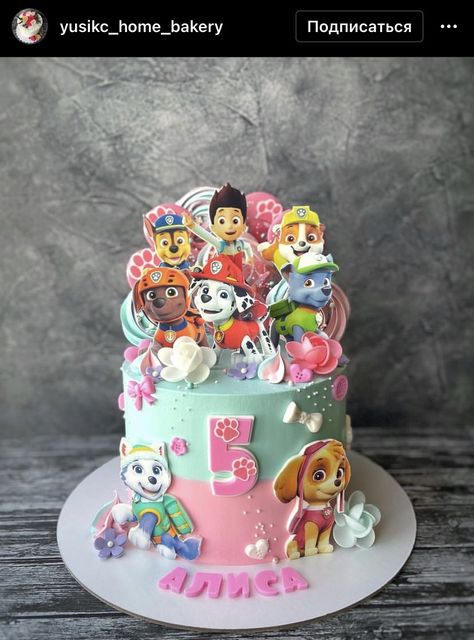 Paw Patrol Invites Template, Paw Patrol Cake For Twins, Paw Patrol Cake Girly Simple, Paw Patrol Cake For A Girl, Paw Patrol Girl Birthday Cake, Sky Cake Paw Patrol, Tort Psi Patrol, Girl Paw Patrol Cake, Paw Patrol Girl Cake