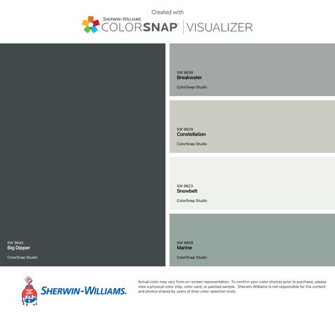 Sherwin Williams Big Dipper Paint, Sw Big Dipper Paint, Sw Big Dipper, Big Dipper Sherwin Williams, Sherwin Williams Big Dipper, Painting Tricks, Kids Living Rooms, Exterior House Color, Big Dipper