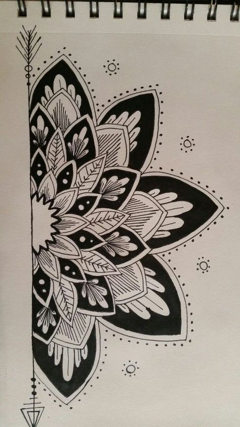 Pola Stensil, Tattoos Infinity, Easy Mandala Drawing, Mandala Doodle, Drawing Step By Step, Mandala Art Therapy, Tattoos Geometric, Kraf Diy, Simple Mandala