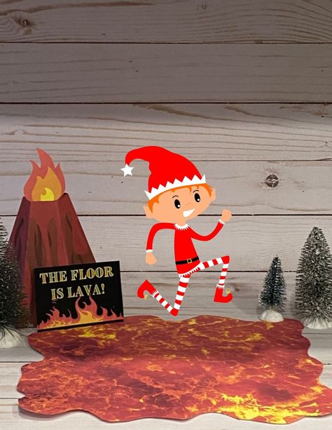 Elf Props the Floor is Lava Elf Set Elf Kit Elf Clothing - Etsy The Floor Is Lava Elf, Elf Clothing, Lava Floor, Floor Is Lava, Elf Kit, The Floor Is Lava, Elf Props, Elf Activities, Elf Antics