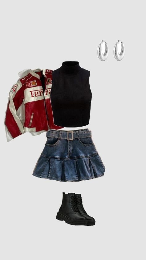 Ferrari girl Ferrari Outfit, Wag Outfits, Ferrari Girl, F1 Wag, Ideas Clothes, Scuderia Ferrari, Car Girl, Dance Outfits, Aesthetic Outfits