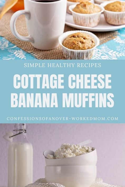 Banana Bread Recipe Cottage Cheese, Cottage Cheese Banana Muffins Healthy, Banana And Cottage Cheese Recipes, Banana Egg Muffins, Cottage Cheese And Banana Recipes, Banana Cottage Cheese Recipes, Banana Cottage Cheese Muffins, Cottage Cheese Banana Bread, Banana Cottage Cheese