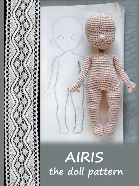 Crochet Doll Body Pattern Free, Wire Skeleton, Crochet Bodies, Crochet Doll Tutorial, Crochet Tutorial Pattern, Crochet Gloves Pattern, Doll Crochet Pattern, Baby Doll Pattern, Crochet Dolls Free Patterns