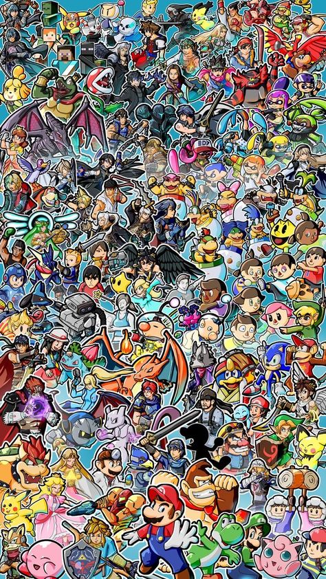 Pencil Art Love, Super Smash Bros Characters, Super Smash Bros Game, Smash Bros Funny, Smash Ultimate, Nintendo Super Smash Bros, Nintendo Fan Art, Cartoon Character Tattoos, Retro Gaming Art