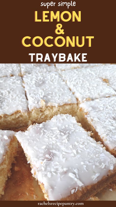 Coconut Traybake Recipes, Tray Bakes Cakes, Traybake Recipes Cake, Marshmallow Slice, Passionfruit Slice, Traybake Recipes, Traybake Cake, Sweet Slices, Oat Slice