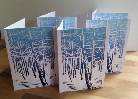 Linoleum Printmaking, Print Christmas Card, Winter Woods, Winter Berries, Linocut Printmaking, Lino Art, Lino Prints, Card Inspo, Relief Printing