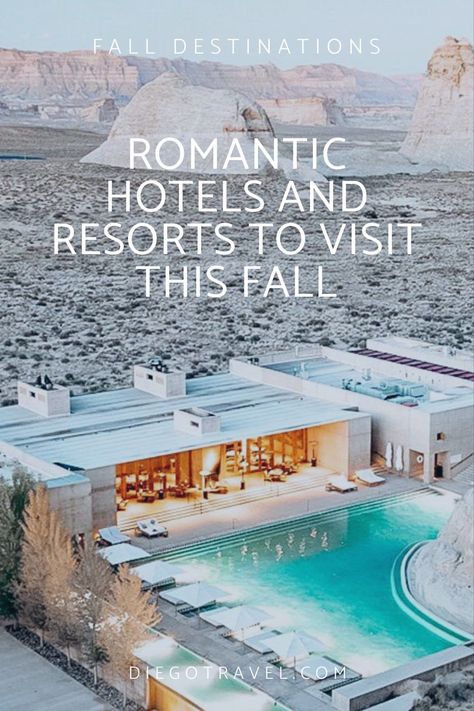 Here are 5 fall vacation ideas and ideas for romantic getaways in the fall this year if you're looking for the perfect fall hotels and resorts to visit and spend a cozy, romantic weekend away in the US and beyond | romantic fall getaways new england | romantic fall weekend getaways | romantic fall getaways in virginia | romantic fall getaways in the us | fall vacation ideas europe | fall vacations in the united states | fall vacation ideas u.s. states | romantic fall vacations in the us Vacations In The United States, Resorts Usa, Fall Weekend Getaway, Cozy Romantic, Romantic Hotels, Vacations In The Us, Fall Vacation, Fall Vacations, Fall Getaways