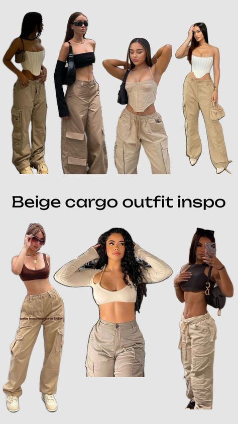 Beige Cargo Pants Outfit Winter, Beige Cargo Outfit, Cargo Pants Outfit Aesthetic, Beige Cargo Pants Outfit, Cargo Outfits, Khakis Outfit, Beige Cargo Pants, Cargo Outfit, Cargo Pants Style