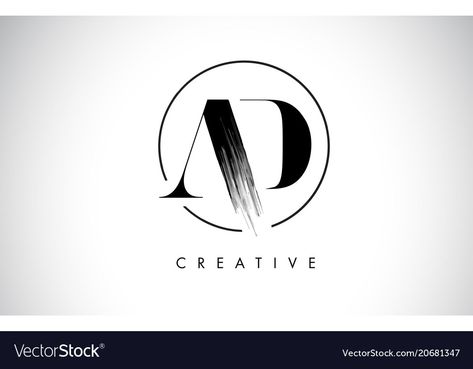 Ad Logo Design Letters, Circle Vector Design, Logo Design Black, Logo Grid, Paint Logo, Circle Vector, Logo Design Inspiration Creative, Paint Vector, Decor Logo