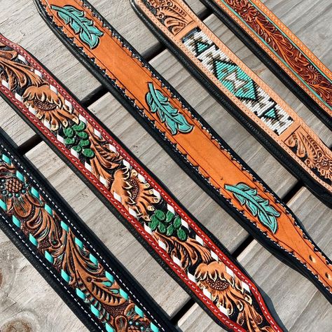 Leather Tooled Dog Collars! ⚡️ #country #westernstyle #countrystore #southernliving #texas #westernlifestyle #southern #store #rodeo #ranchlife #cowboy #ranching #ranch #rodeostyle #style #sun #living #summer #summertime #dogcollar #petsupplies Rodeo Fashion, Ranch Life, Dog Collars, Leather Tooling, Rodeo, Dog Collar, Western Fashion, Cowboy, Texas