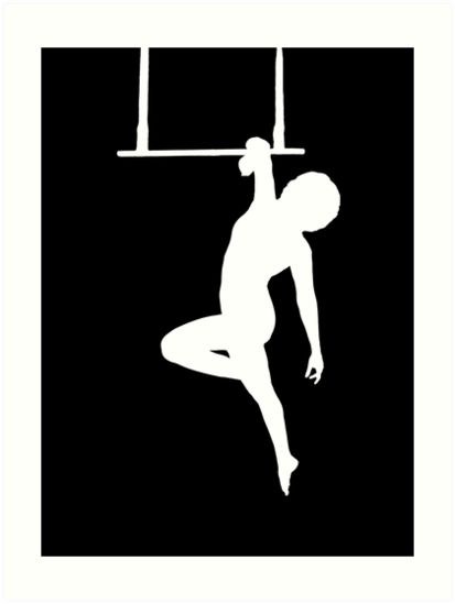 Aerialist on Trapeze Silhouette Woman by spiltsugar Halloween Party Drinks, Trapeze Silhouette, Halloween Circus, Woman Art Print, Aerial Silks, Circus Theme, Woman Art, Woman Silhouette, Party Drinks