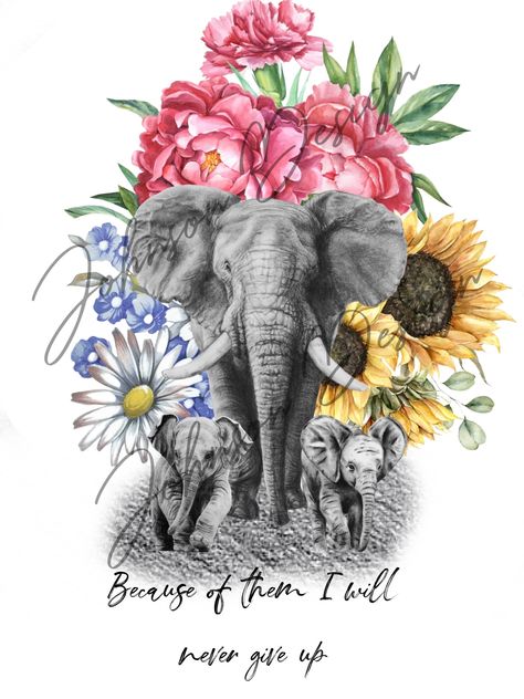 Elephant digital download sublimation image Nice Back Tattoos For Women, Elephant Tattoos Color, Elegant Elephant Tattoos, Elephant Sleeve Tattoos For Women, Elephant Tattoo Design For Women, Elephant Family Tattoo, Thigh Piece Tattoos, Memorial Tattoo Designs, Colorful Animal Paintings