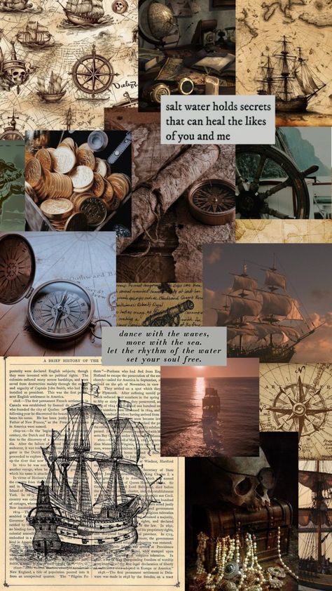 Pirate aesthetic Pirate Astethic Room, Modern Day Pirate Aesthetic, Pirate Love Aesthetic, Fantasy Pirate Aesthetic, Pirate Core Aesthetic, Pirates Aesthetic, Journaling Materials, Neverland Aesthetic, Deep Sea Diver Art