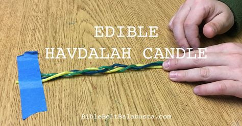 Edible Havdalah Candles Shabbat Crafts, Havdalah Candle, Beeswax Tapers, Education Activities, Preschool Activities, Preschool, Twist, Holidays, Candles