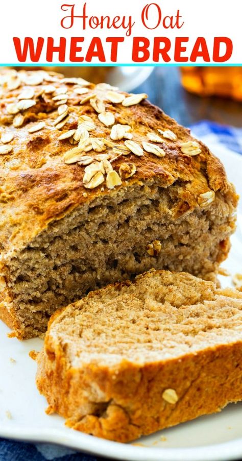 Sandwich Bread Ideas, Homemade Yeast Bread, Homemade Yeast, Honey Oat Bread, Homemade Bread Recipe, Honey Wheat Bread, Oat Bread, Bread Ideas, Honey Bread