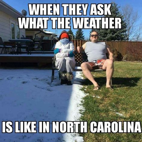 North Carolina weather Canadian Memes, Canada Memes, Canadian Humor, Meanwhile In Canada, Single Pic, Canada Eh, O Canada, Daily Funny, Best Funny Pictures