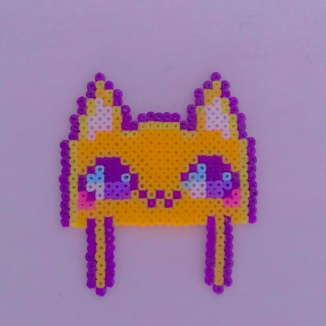 big yellow cat from omori :) Mouthwashing Perler Beads, Omori Pixel Art Grid, Yellow Perler Bead Patterns, Perler Beads Ideas Big, Matching Perler Beads, Owl House Perler Beads, Omori Kandi, Perler Bead Anime, Big Perler Bead Patterns