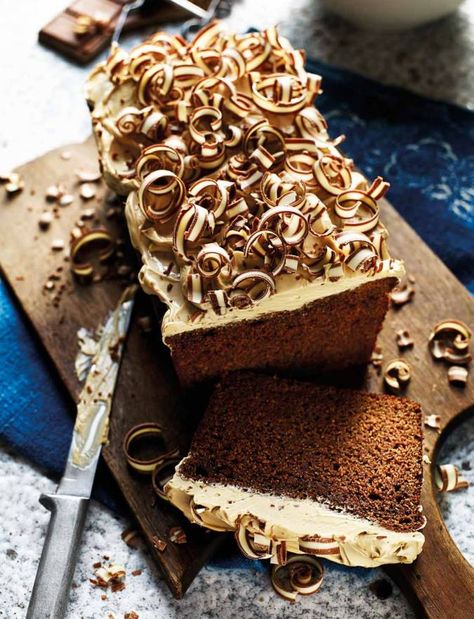 Mocha cake with latte icing | Sainsbury's Magazine Craving Coffee, Coffee And Walnut Cake, Mocha Cake, Loaf Cake Recipes, Walnut Cake, Coffee Dessert, Loaf Cake, Let Them Eat Cake, Coffee Cake