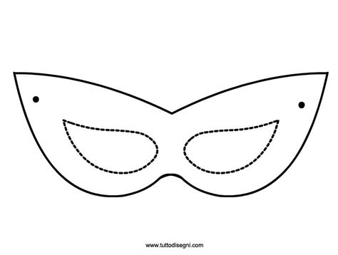 maschera-principessa-ritagliare Animal Pattern, Cat Eye Glass, Crafts For Kids, Mask, Pattern, Animals