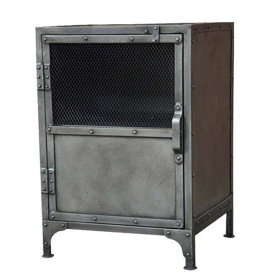 Industrial Cabinet, Accent Chests, Iron Accents, Blonde Wood, Accent Chests And Cabinets, Cabinet Dimensions, Grey Cabinets, Accent Doors, Metal Drawers