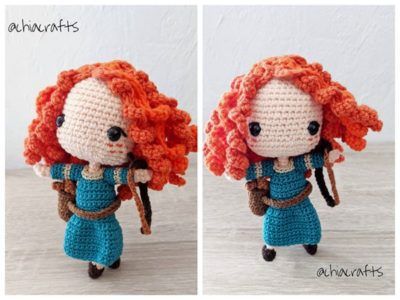 Crochet – Page 197 – Share a Pattern Merida Doll, Merida Princess, Princess Amigurumi, Doll Amigurumi Free Pattern, Crochet Princess, Diy Magazine, Princess Dolls, 2020 Design, Amigurumi Free